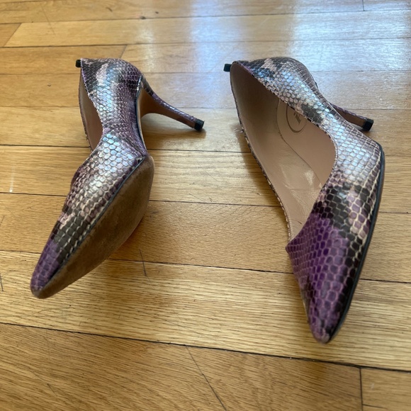 Purple Snakeskin Pumps - Picture 4 of 6
